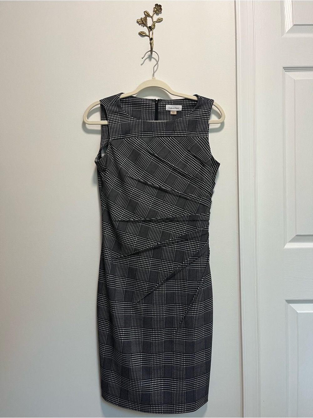 Calvin Klein Black & White Plaid Dress